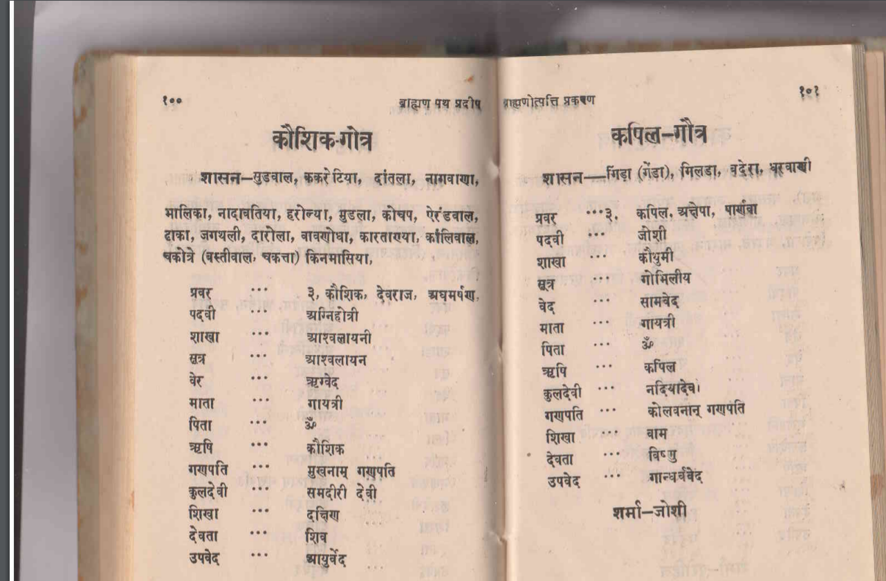 Kaushi Kapil Shashan Gotra Padavi